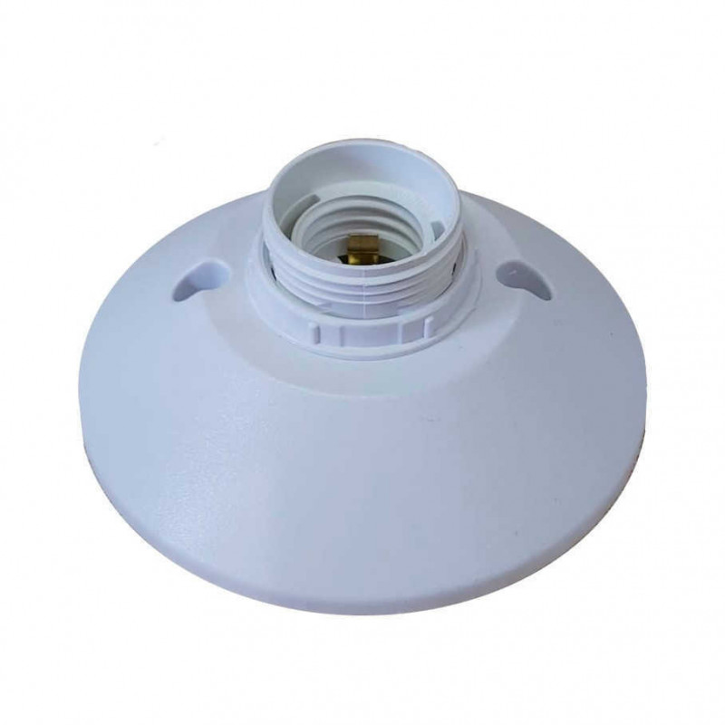 Portalámpara PERCAN PLAST 12cm E27 floron blanco poliamida Portalámpara PERCAN PLAST 12cm E27 floron blanco poliamida