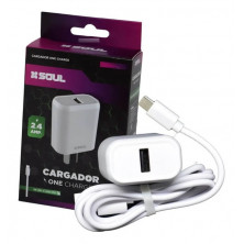 Cargador SOUL CVQ-XUSB1L usb 5v 2.4A