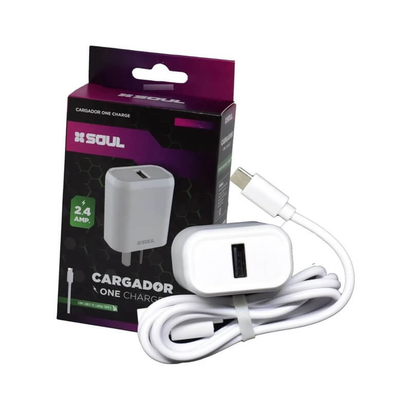 Cargador SOUL CVQ-XUSB1L usb 5v 2.4A