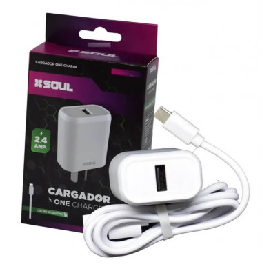 Cargador SOUL CVQ-XUSB1L usb 5v 2.4A