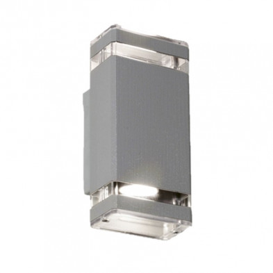 Aplique SAN JUSTO CHALTEN unidireccional aluminio 2 luces GU10 gris