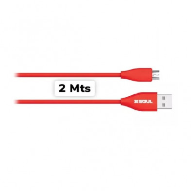 Cable SOUL SOFT micro usb 2 metros colores varios
