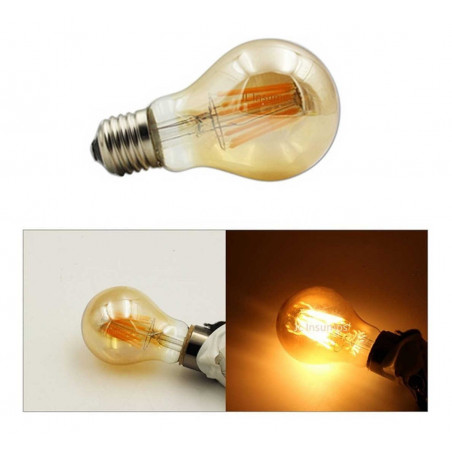 Lámpara led TBCin vintage bulbo E27 8w 340lm 3000k luz cálida