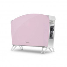 Estufa PEABODY PE-BVC15P doble placa de vidrio templado 1500w rosa