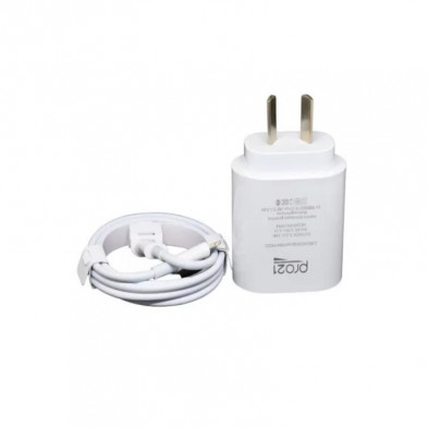 Cargador PRO21 USB-C 20w blanco con cable