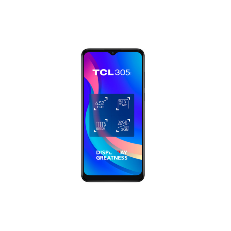 Celular TCL 305I 2GB RAM 32GB negro con cargador