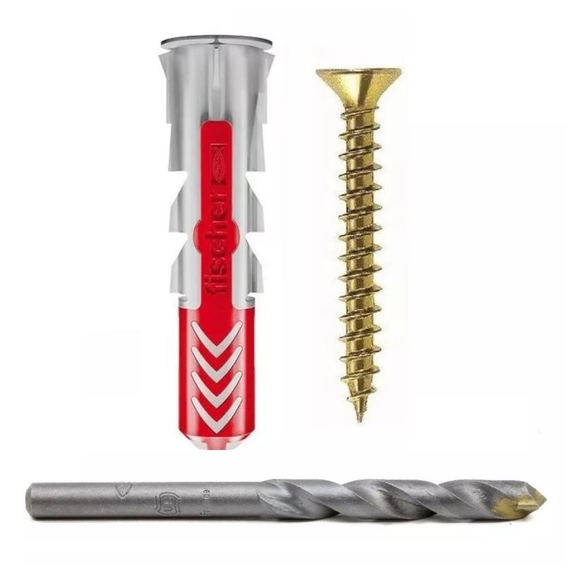 Kit FISCHER Taco DUOPOWER 10 + Tornillo tmf phillips 6x60mm x8 unidades + Mecha WHS