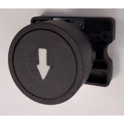 Pulsador steck s-lprn8/f plástico con flecha bajar negro