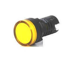 Led STECK ojo de buey amarillo 220vca para panel 22mm IP65