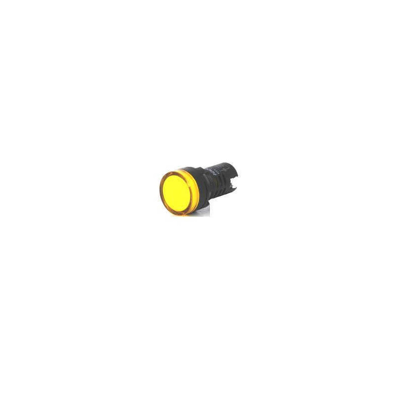 Led STECK ojo de buey amarillo 220vca para panel 22mm IP65