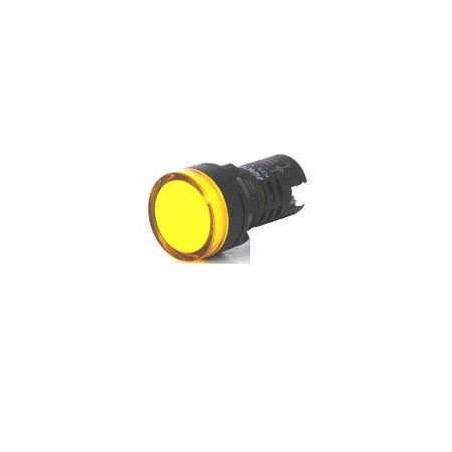 Led STECK ojo de buey amarillo 220vca para panel 22mm IP65