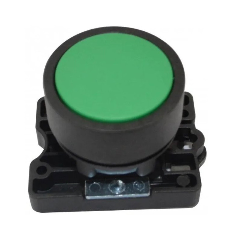 Pulsador STECK rasante plástico verde Pulsador STECK rasante plástico verde