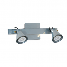 Aplique SAN JUSTO GALIA GU10 2 luces acero regleta 35cms
