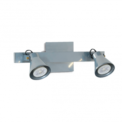 Aplique SAN JUSTO GALIA GU10 2 luces acero regleta 35cms