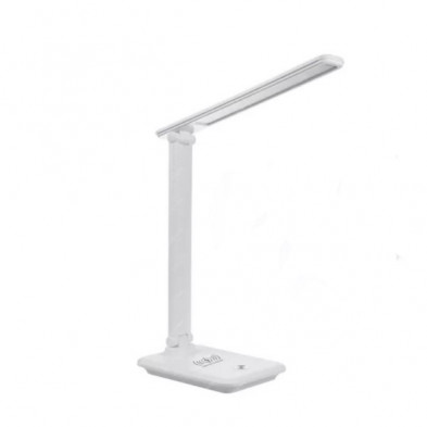 Lámpara de mesa MACROLED VENUS 8w Dimerizable con carga inalámbrica Blanco 2700°K cálido