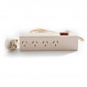 Prolongador RICHI 10A 4 tomas 1.5 metros marfil