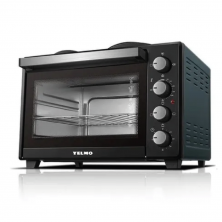 Horno eléctrico YELMO YL-45AN doble anafe 45 litros 1600w negro