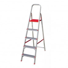 Escalera BOTAFOGO EBD5 Aluminio Hogar 5 Escalones con plataforma 120kg