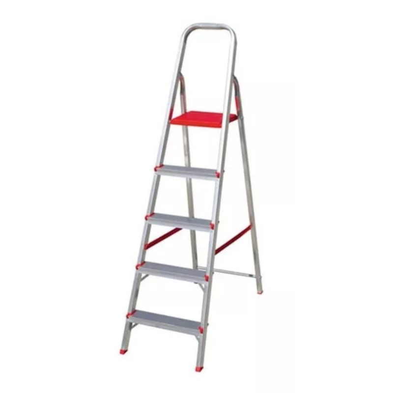 Escalera BOTAFOGO EBD5 Aluminio Hogar 5 Escalones con plataforma 120kg