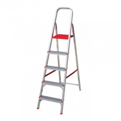 Escalera BOTAFOGO EBD5 Aluminio Hogar 5 Escalones con plataforma 120kg