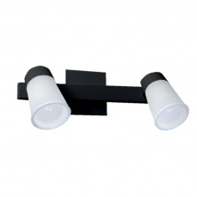 Spot SAN LORENZO VULCANO 2 luces E27 con base listón negro