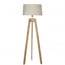 Lampara CARILUX de Pie Cruz de Madera Paraiso 1.55M Clara