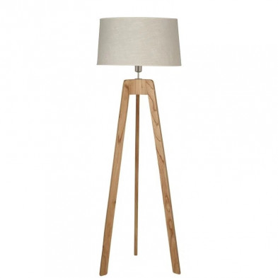 Lampara CARILUX de Pie Cruz de Madera Paraiso 1.55M Clara