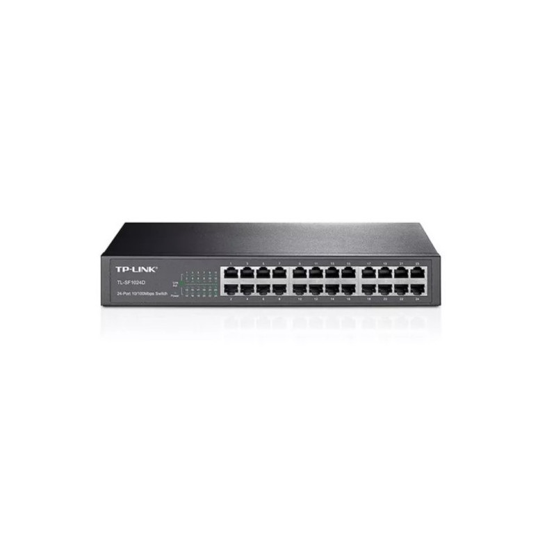 Switch TP-LINK TL-SF1024D 24 puertos 100Mbps para montaje en rack Switch TP-LINK TL-SF1024D 24 puertos 100Mbps para montaje en rack