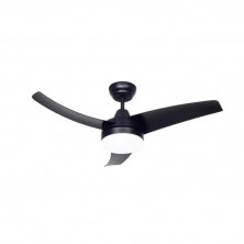 Ventilador de techo LAFTDREN 421B decorativo 3 palas con luz 24w con control negro