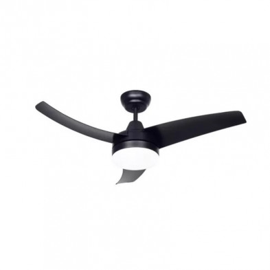 Ventilador de techo LAFTDREN 421B decorativo 3 palas con luz 24w con control negro