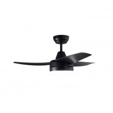 Ventilador de techo LAFTDREN 421B decorativo 3 palas con luz 24w con control negro