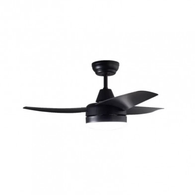 Ventilador de techo LAFTDREN 421B decorativo 3 palas con luz 24w con control negro