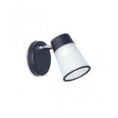 Spot SAN LORENZO VULCANO 1 luz E27 con base florón negro
