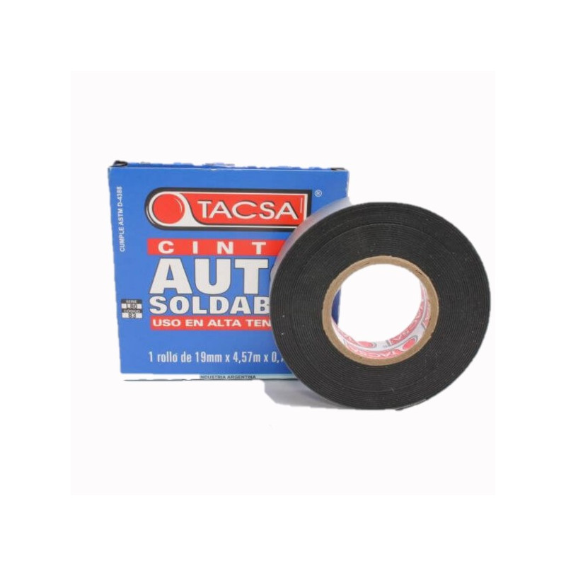 Cinta aisladora autosoldable tacsa 19 mm x 9.14 m x 0.76 mm