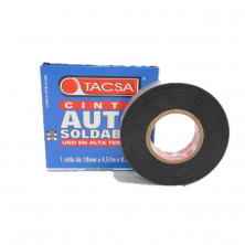 Cinta aisladora TACSA autosoldable 19 mm x 4.57 m x 0.76 mm