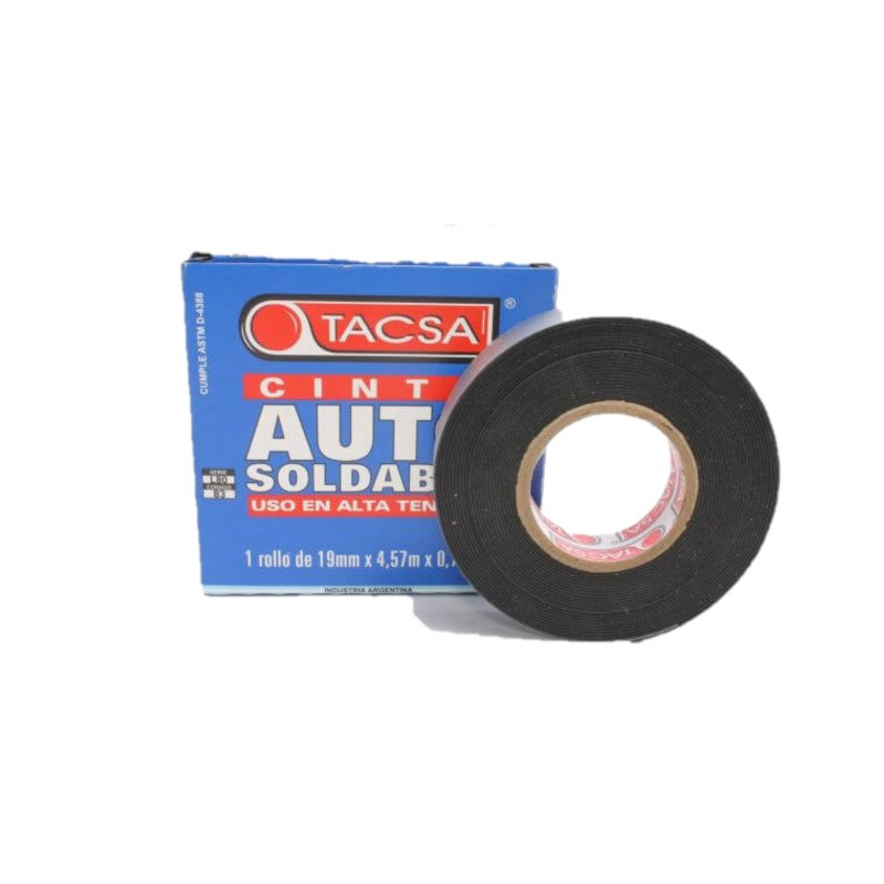 Cinta aisladora TACSA autosoldable 19 mm x 4.57 m x 0.76 mm