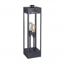 Farol SAN JUSTO Candelaria Fanal Eléctrico de Pie E27 Negro Microtexturado