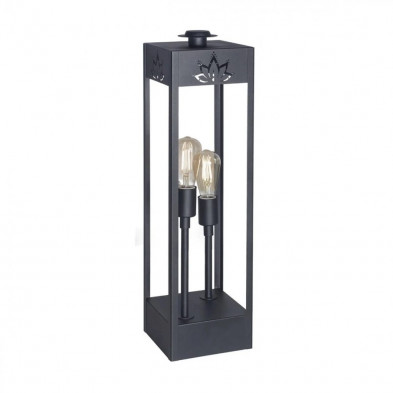 Farol SAN JUSTO Candelaria Fanal Eléctrico de Pie E27 Negro Microtexturado