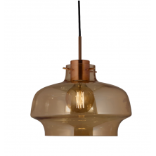 Colgante VIGNOLO VANGIL Vidrio Ambar 1 Luz E27 35cm