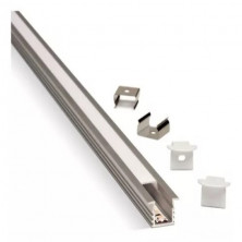 Perfil de aluminio ATRIM LUMIERE listello led embutible con difusor policarbonato 2.5m