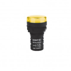 Ojo de buey CHINT ND16-22DS 22mm led res 24V corto amarillo