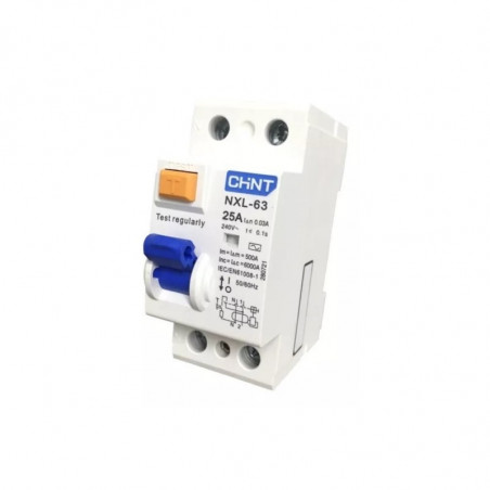 Disyuntor Bipolar CHINT 2x25A 30mA 6kA AC NXL-63
