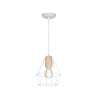 Colgante SAN JUSTO CARDALES jaula mini diamante para 1 luz E27 blanco
