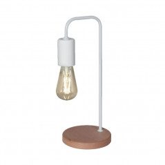 Lámpara de mesa CARILUX ESCANDINAVA para 1 luz E27 metalico con base paraiso blanco