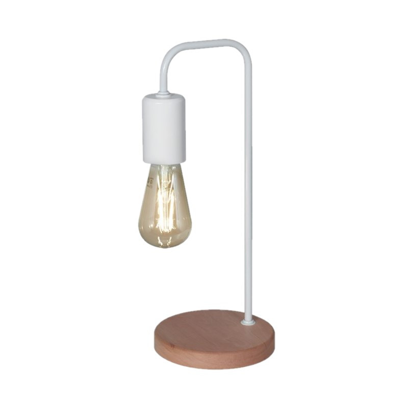 Lámpara de mesa CARILUX ESCANDINAVA para 1 luz E27 base paraiso blanco Lámpara de mesa CARILUX ESCANDINAVA para 1 luz E27 base paraiso blanco