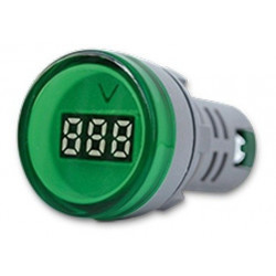 Mini voltimetro digital tbc 22 mm 80-500vca verde