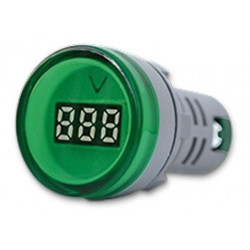 Mini voltímetro digital TBCin 22mm 80-500vca verde