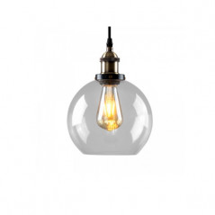Colgante 180 ILUMINACION TRIBECA 15033 E27 Vidrio Transparente CPN