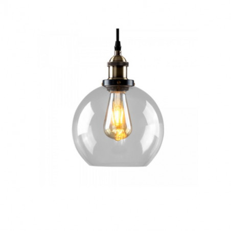 Colgante 180 ILUMINACION TRIBECA 15033 E27 Vidrio Transparente CPN