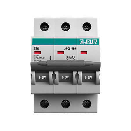 Térmica tripolar JELUZ 10A 4.5kA curva c